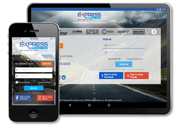 2290 Online Filing Mobile App